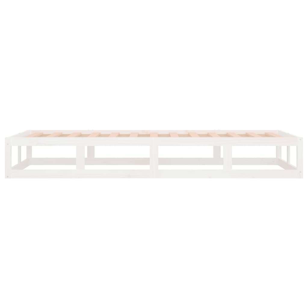 Bedframe Massief Hout 90 x 200 cm Wit