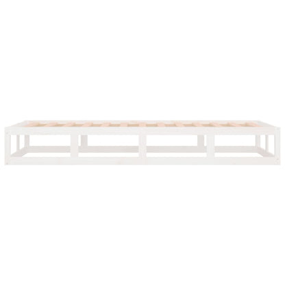 Bedframe Massief Hout 90 x 200 cm Wit