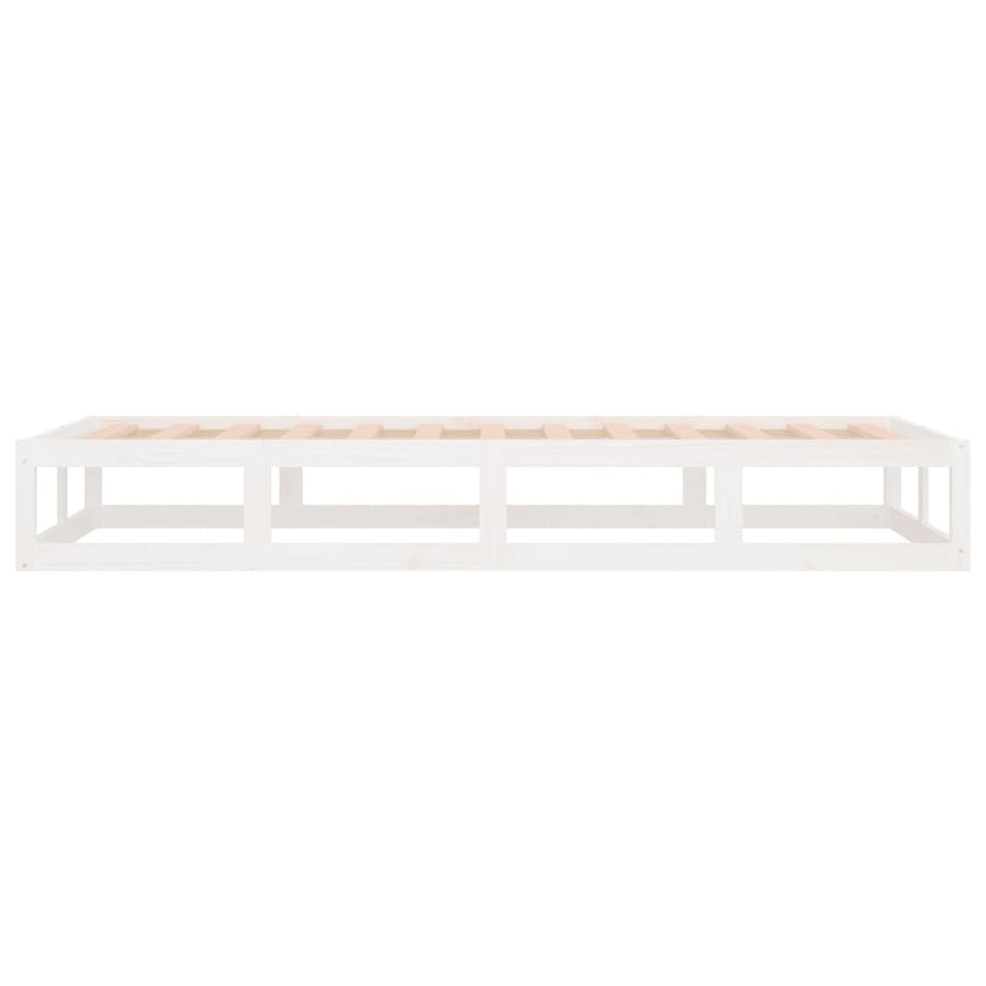 Bedframe Massief Hout 90 x 200 cm Wit