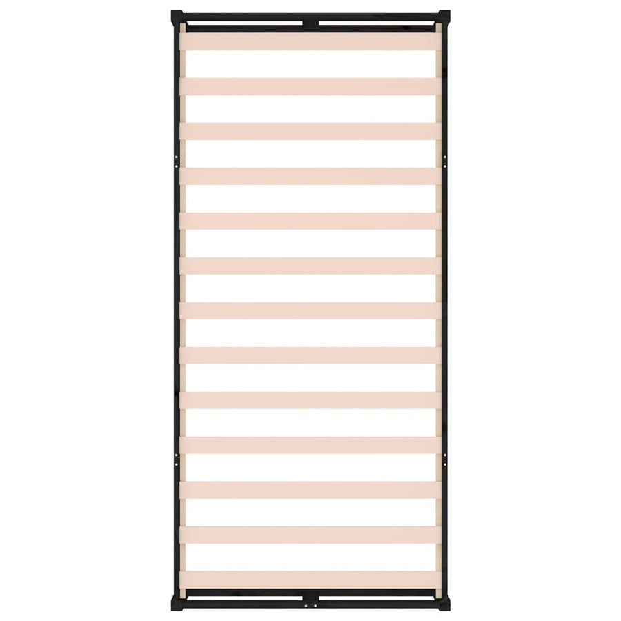 Bedframe Massief Hout 90 x 200 cm Zwart