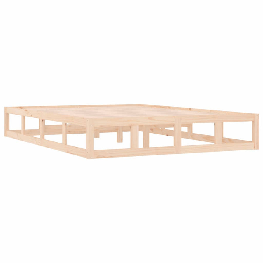 Bedframe Massief Hout 120 x 200 cm Naturel