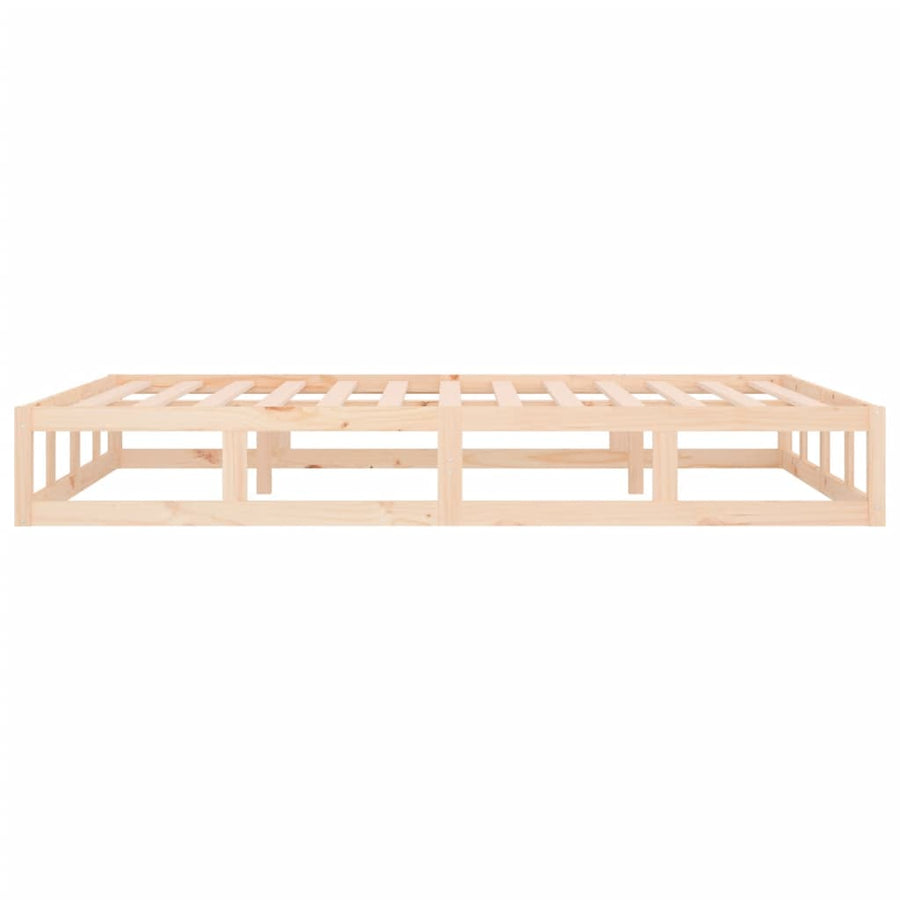 Bedframe Massief Hout 120 x 200 cm Naturel