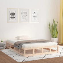 Bedframe Massief Hout 120 x 200 cm Naturel