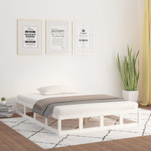 Bedframe Massief Hout 120 x 200 cm Wit