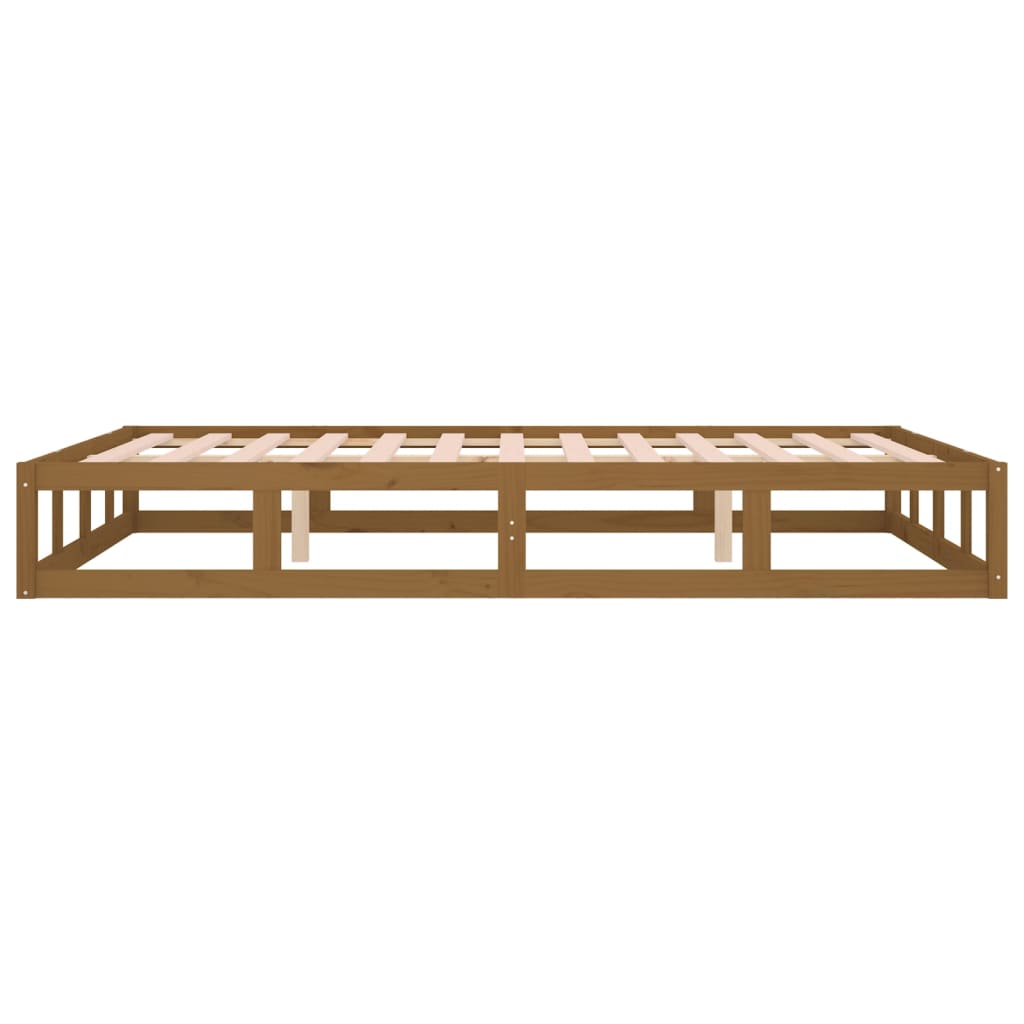 Bedframe Massief Hout 120 x 200 cm Honingbruin