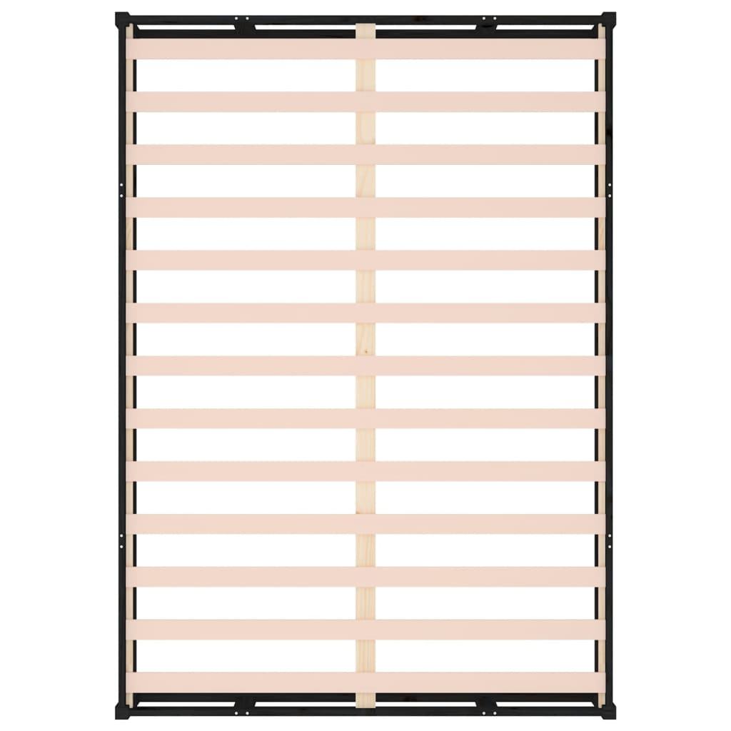 Bedframe Massief Hout 120 x 200 cm Zwart