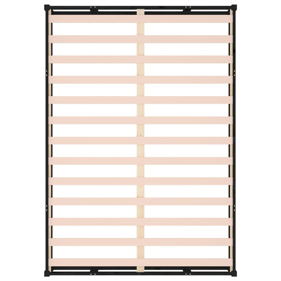 Bedframe Massief Hout 120 x 200 cm Zwart