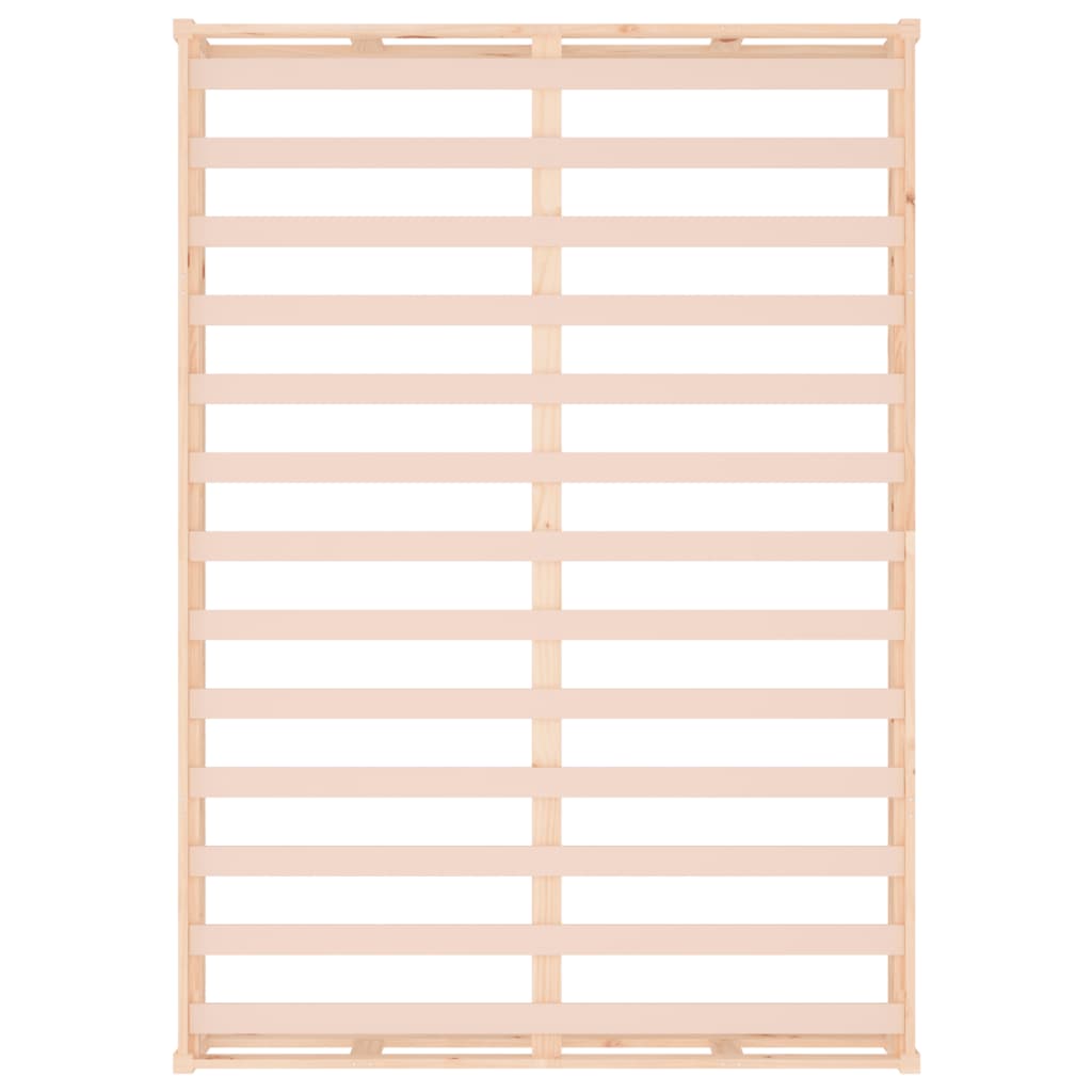 Bedframe Massief Hout 140 x 200 cm Naturel