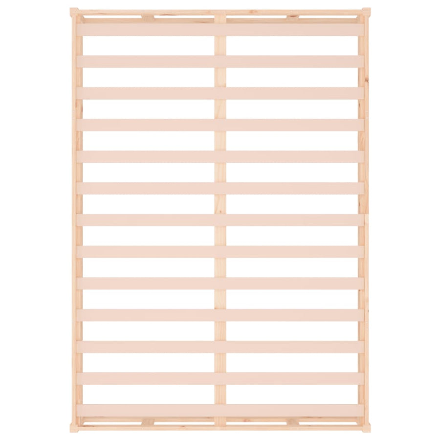 Bedframe Massief Hout 140 x 200 cm Naturel