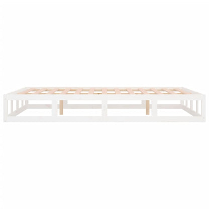 Bedframe Massief Hout 5Ft King Size 150 x 200 cm Wit