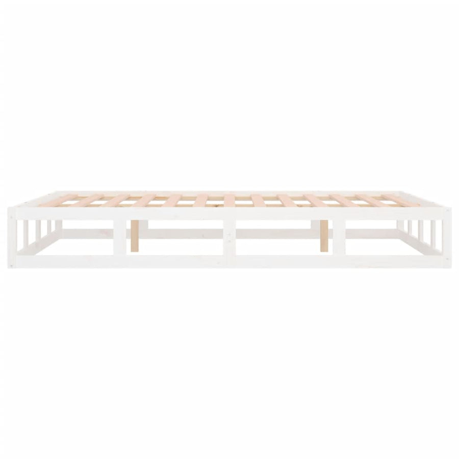 Bedframe Massief Hout 5Ft King Size 150 x 200 cm Wit