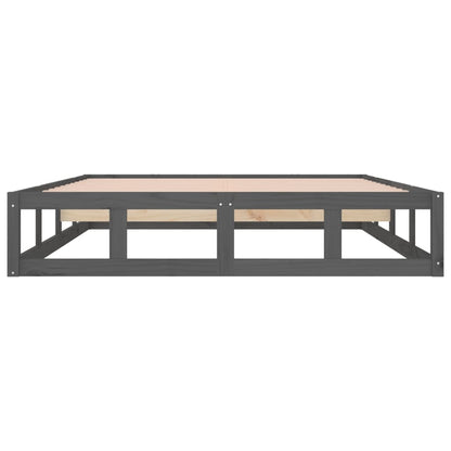 Bedframe Massief Hout 5Ft King Size 150 x 200 cm Grijs