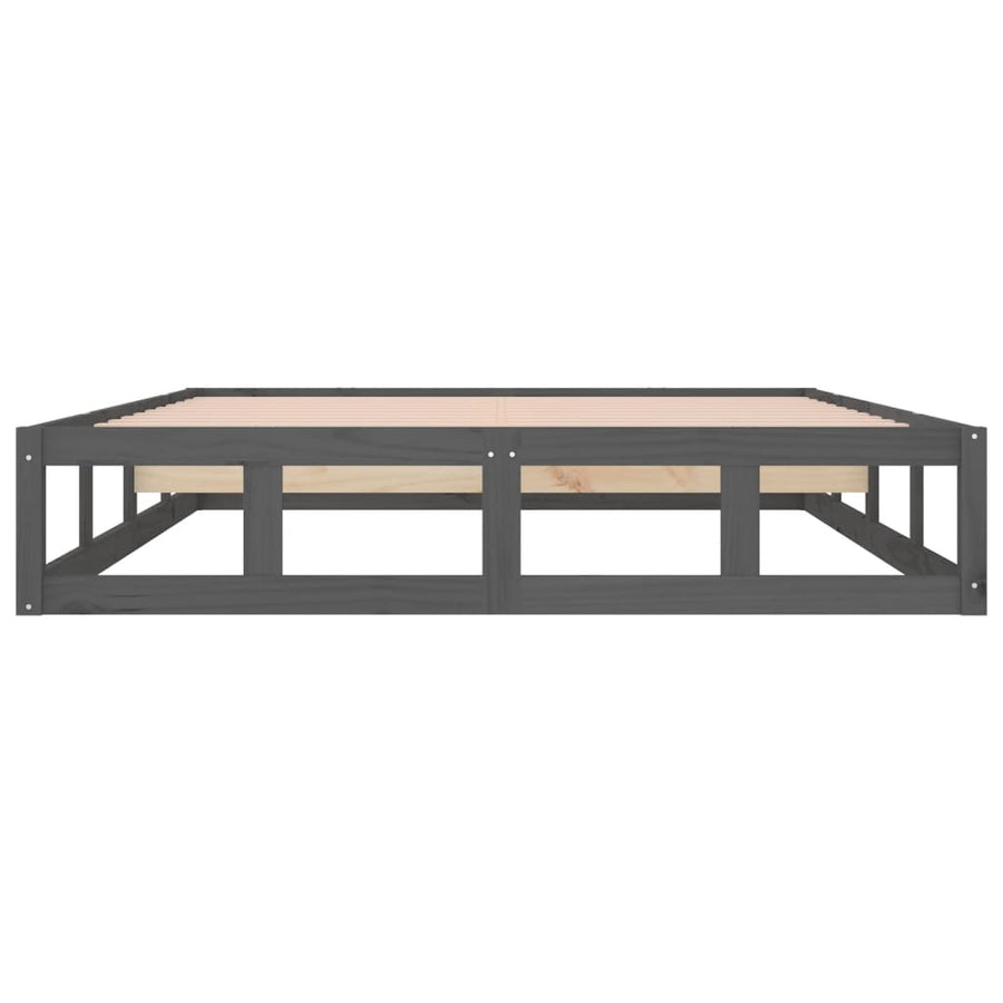 Bedframe Massief Hout 5Ft King Size 150 x 200 cm Grijs