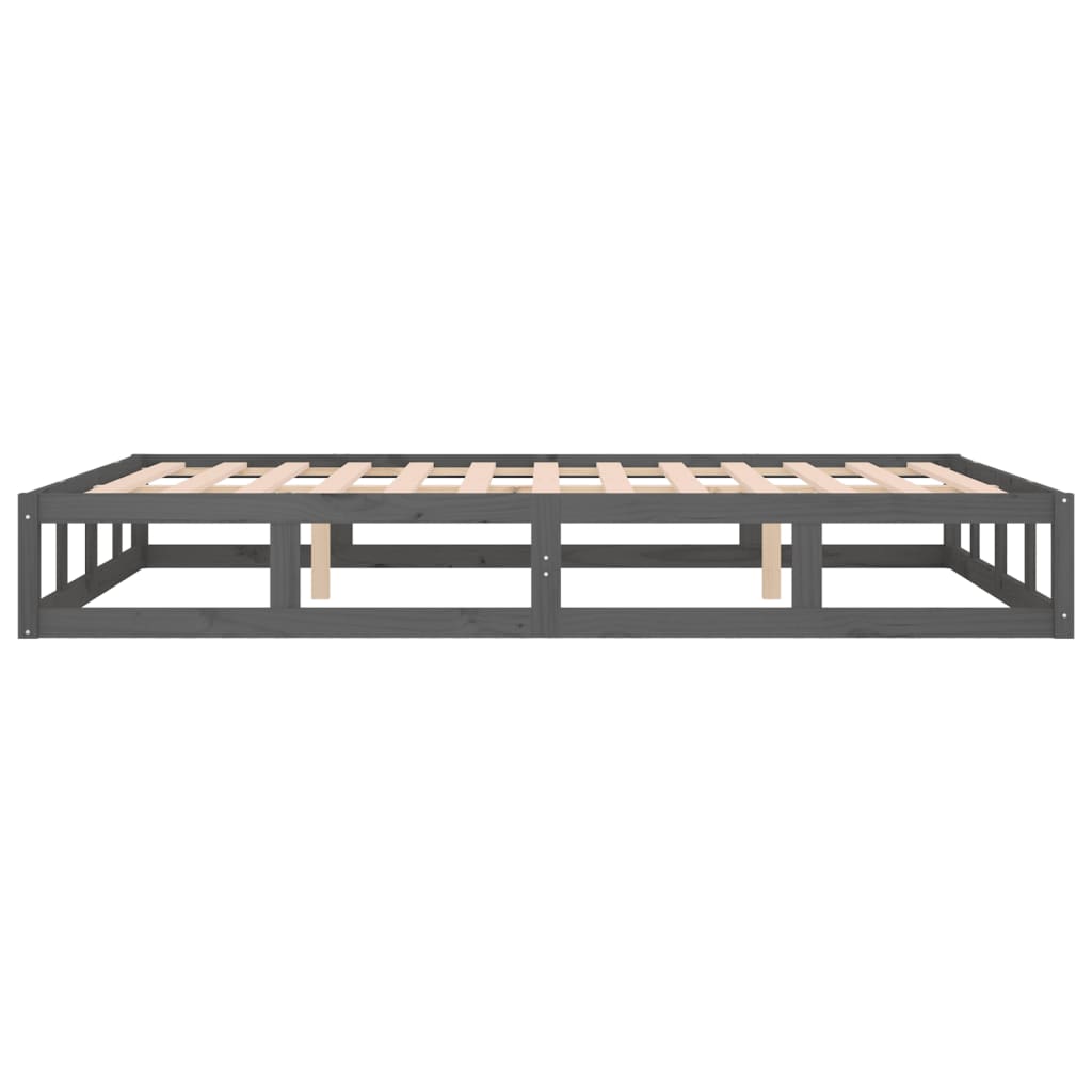 Bedframe Massief Hout 5Ft King Size 150 x 200 cm Grijs