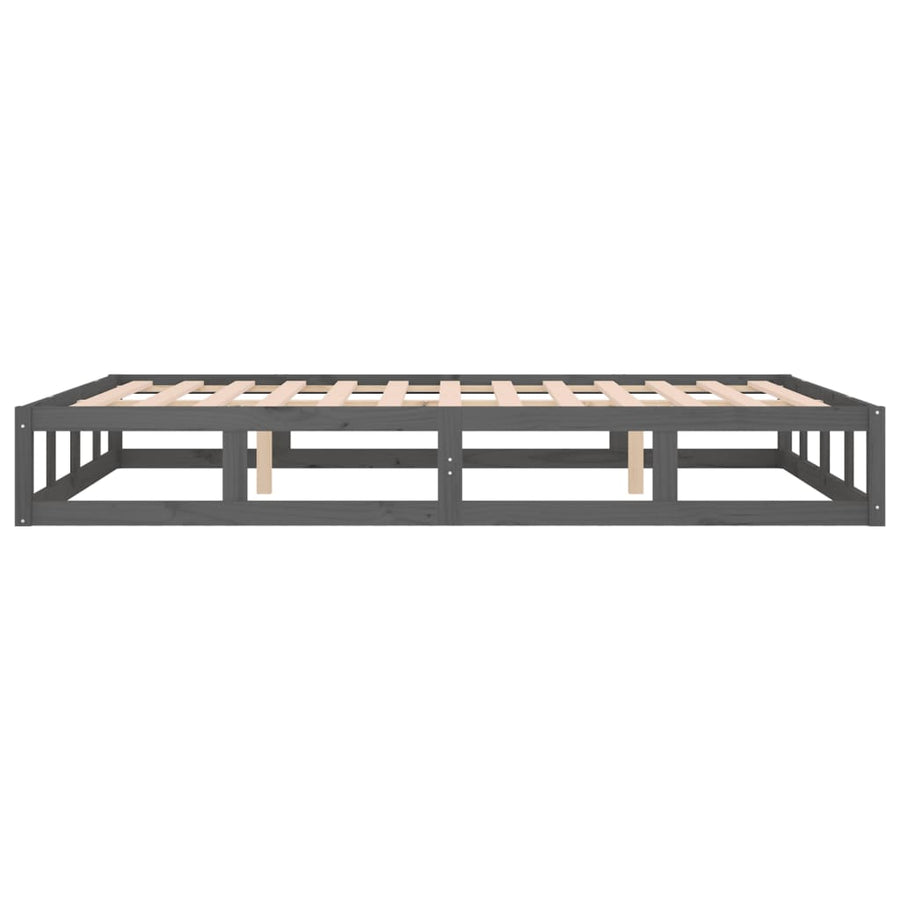 Bedframe Massief Hout 5Ft King Size 150 x 200 cm Grijs