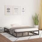 Bedframe massief grenenhout grijs 150x200 cm