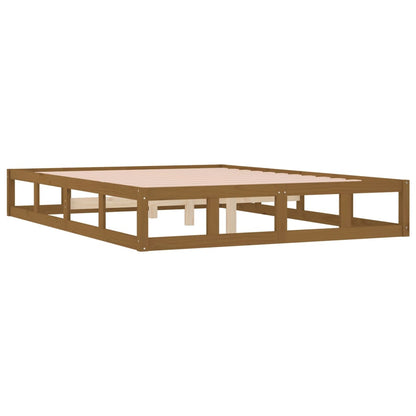 Bedframe Massief Hout 5Ft King Size 150 x 200 cm Honingbruin