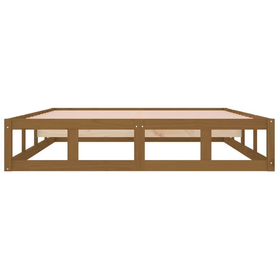 Bedframe Massief Hout 5Ft King Size 150 x 200 cm Honingbruin