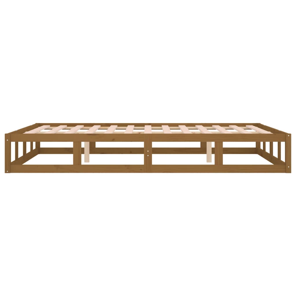 Bedframe Massief Hout 5Ft King Size 150 x 200 cm Honingbruin