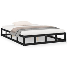 Bedframe Massief Hout 160 x 200 cm Zwart