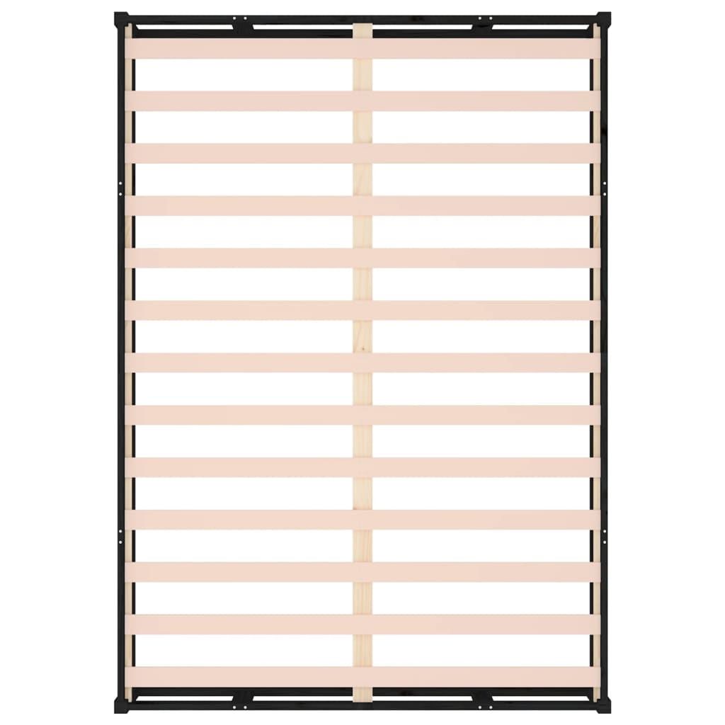 Bedframe Massief Hout 160 x 200 cm Zwart