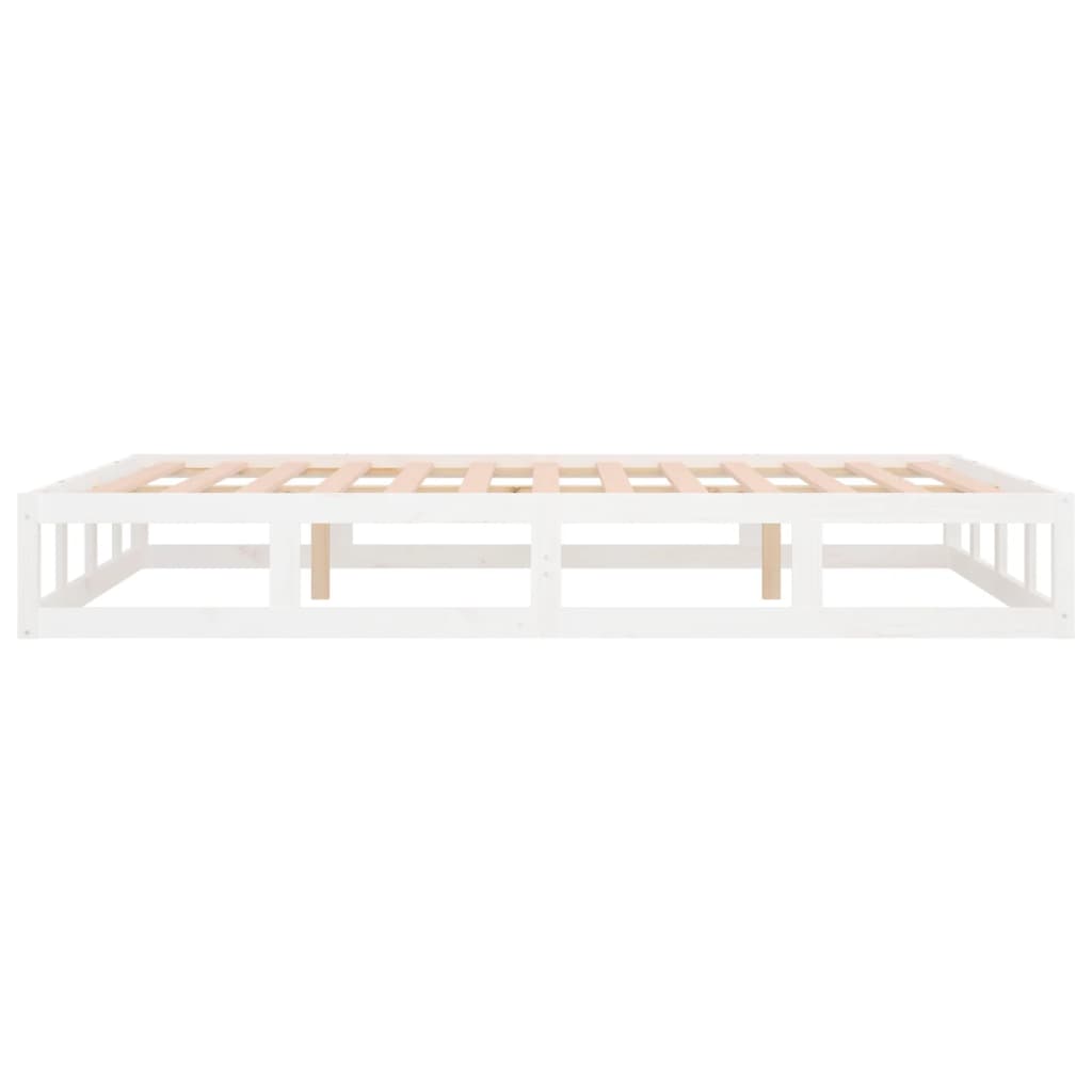 Bedframe Massief Hout 6Ft Super King 180 x 200 cm Wit