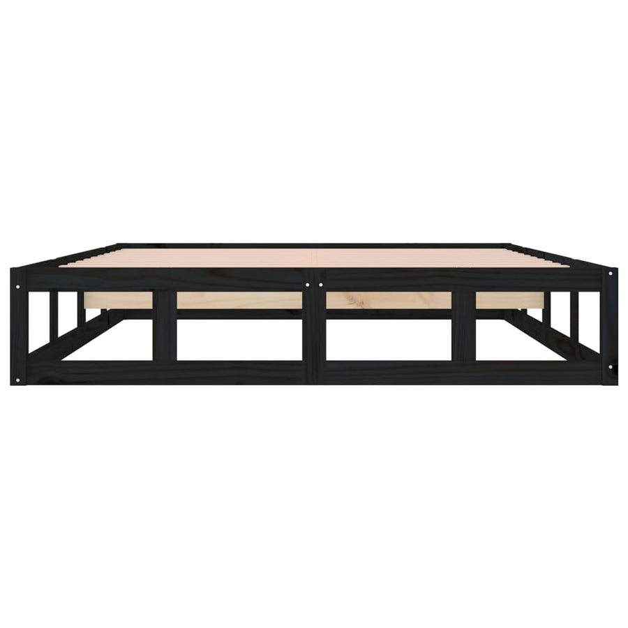 Bedframe Massief Hout 6Ft Super King 180 x 200 cm Zwart