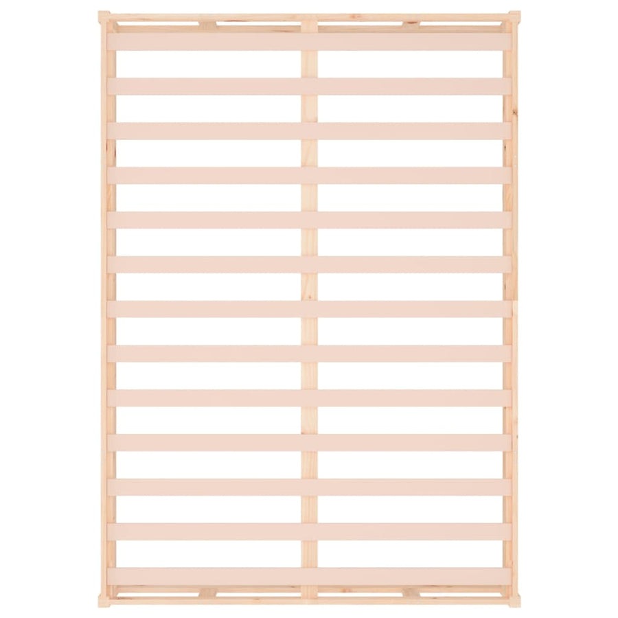 Bedframe Massief Hout 200 x 200 cm Naturel