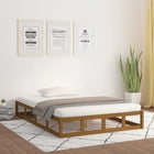 Bedframe massief grenenhout honingbruin 200x200 cm