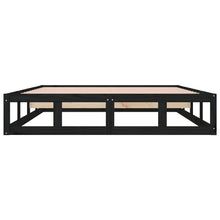 Bedframe Massief Hout 200 x 200 cm Zwart