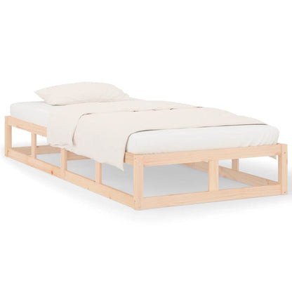 Bedframe massief hout 75x190 cm 2FT6 Small Single 75 x 190 cm Naturel