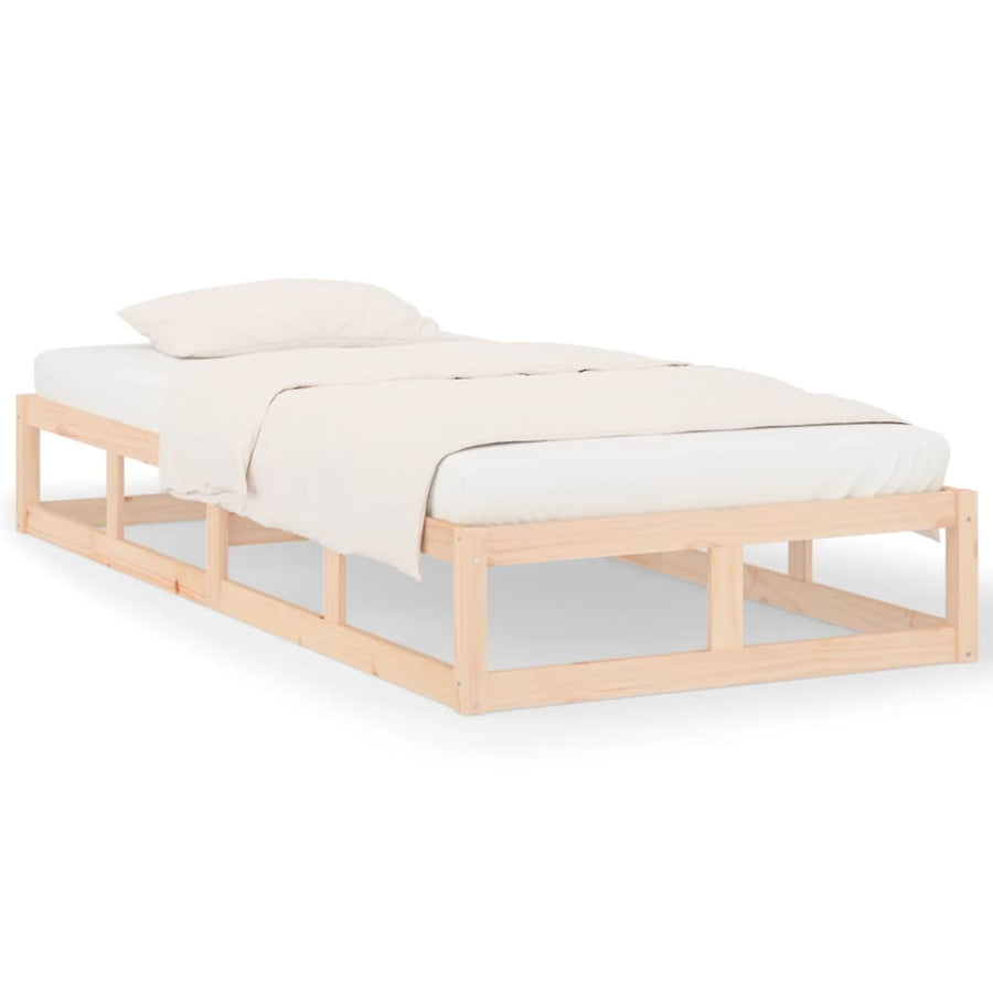 Bedframe massief hout 75x190 cm 2FT6 Small Single 75 x 190 cm Naturel