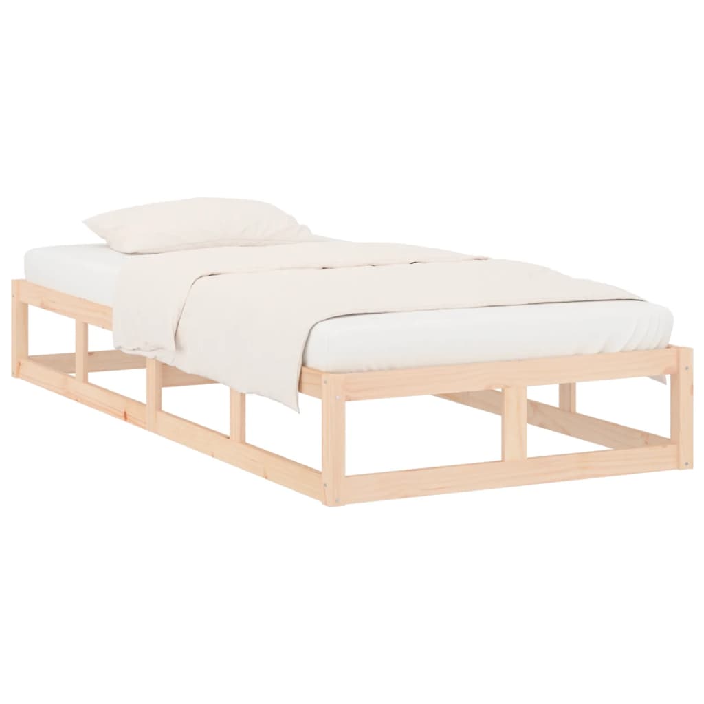 Bedframe massief hout 75x190 cm 2FT6 Small Single 75 x 190 cm Naturel