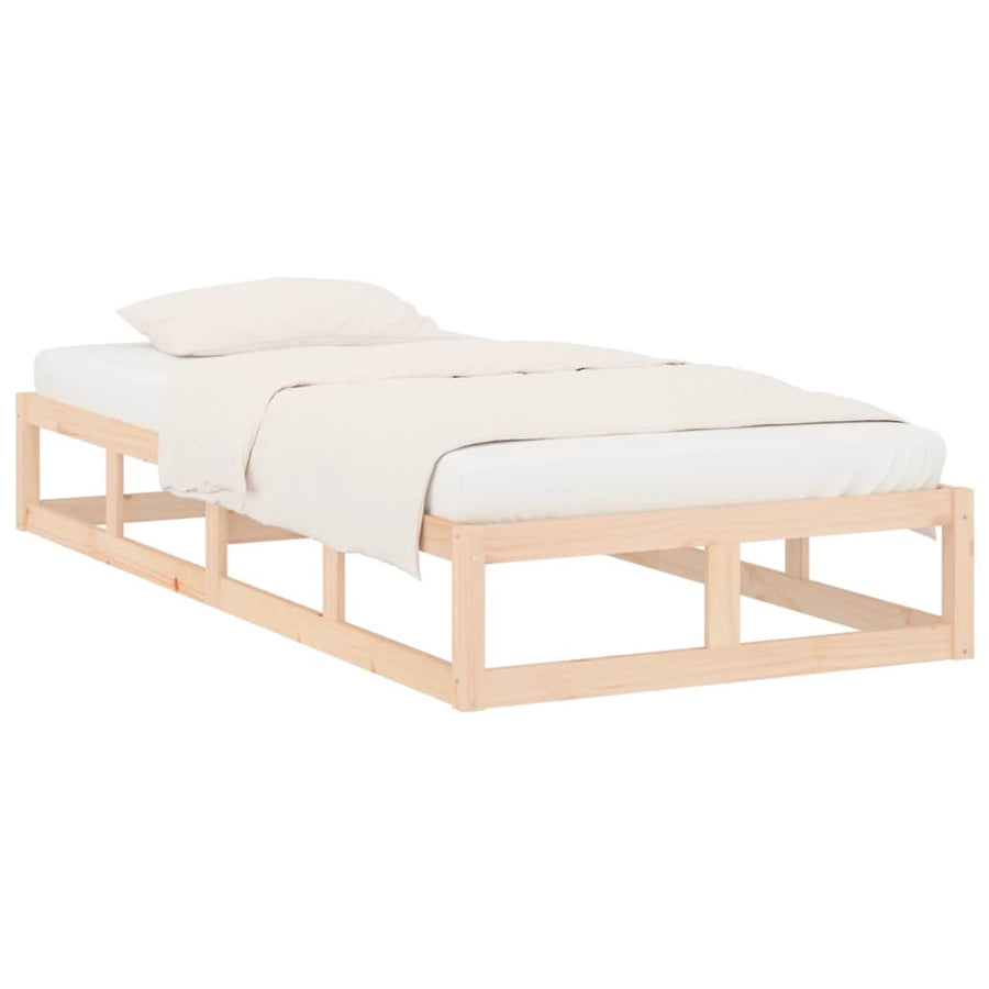 Bedframe massief hout 75x190 cm 2FT6 Small Single 75 x 190 cm Naturel