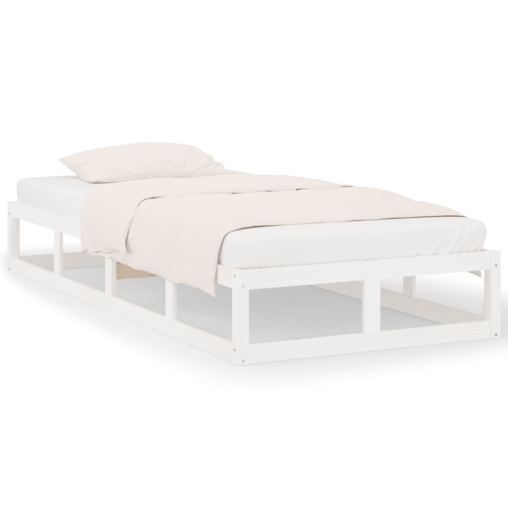 Bedframe Massief Hout 2Ft6 Small Single 75 x 190 cm Wit