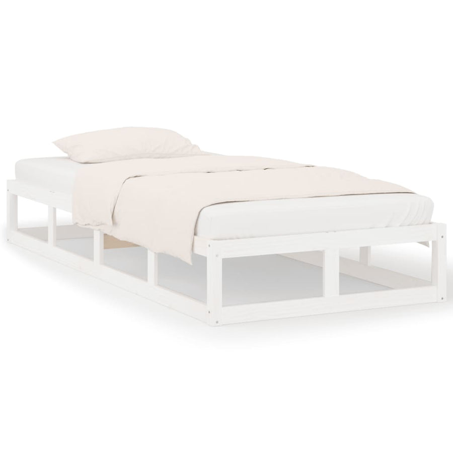 Bedframe Massief Hout 2Ft6 Small Single 75 x 190 cm Wit