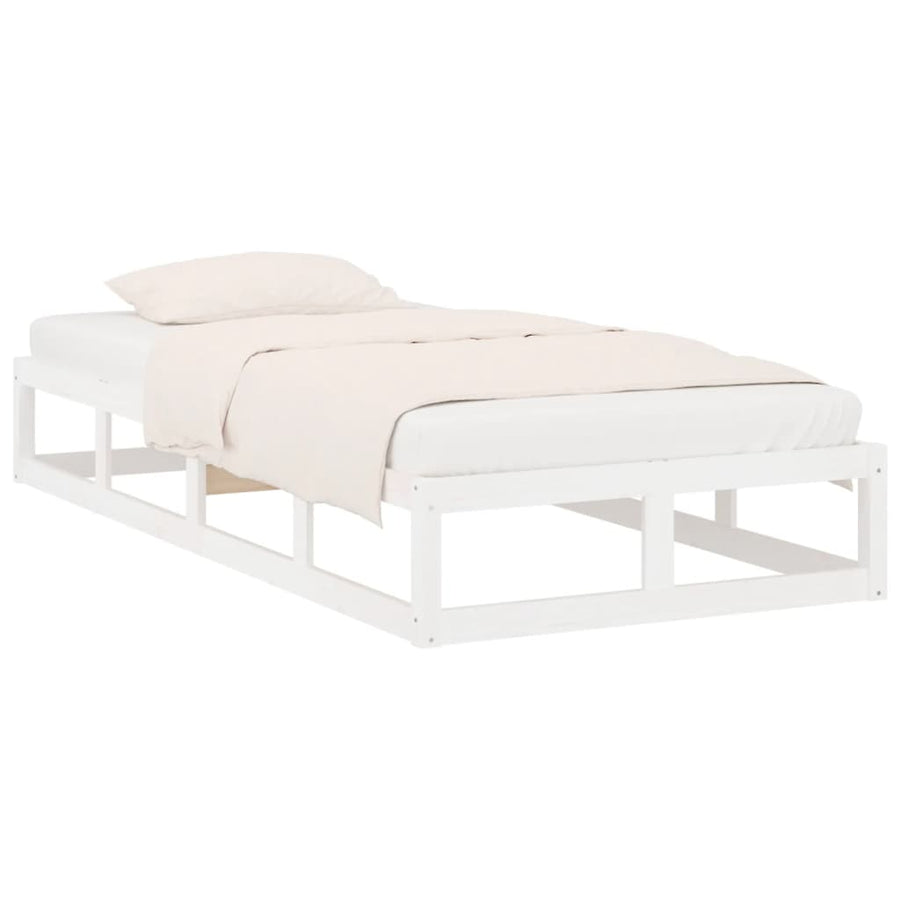 Bedframe Massief Hout 2Ft6 Small Single 75 x 190 cm Wit