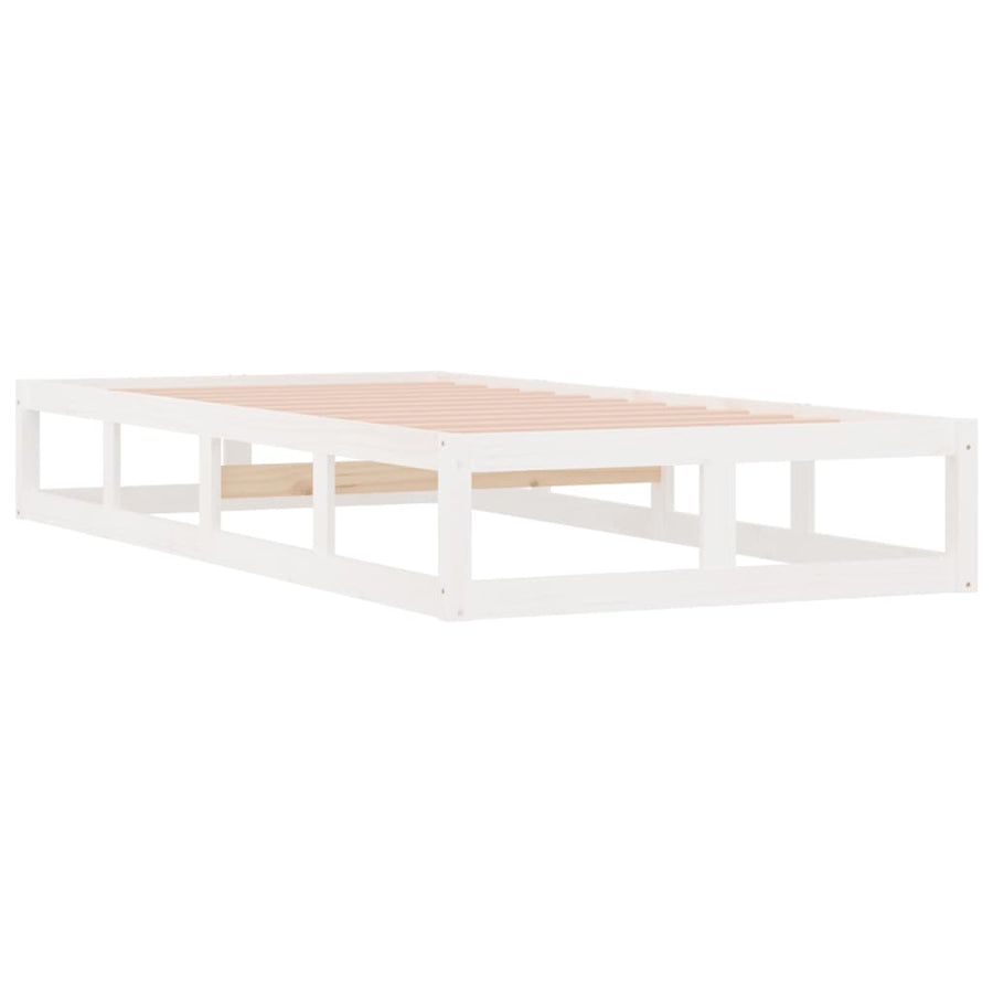 Bedframe Massief Hout 2Ft6 Small Single 75 x 190 cm Wit