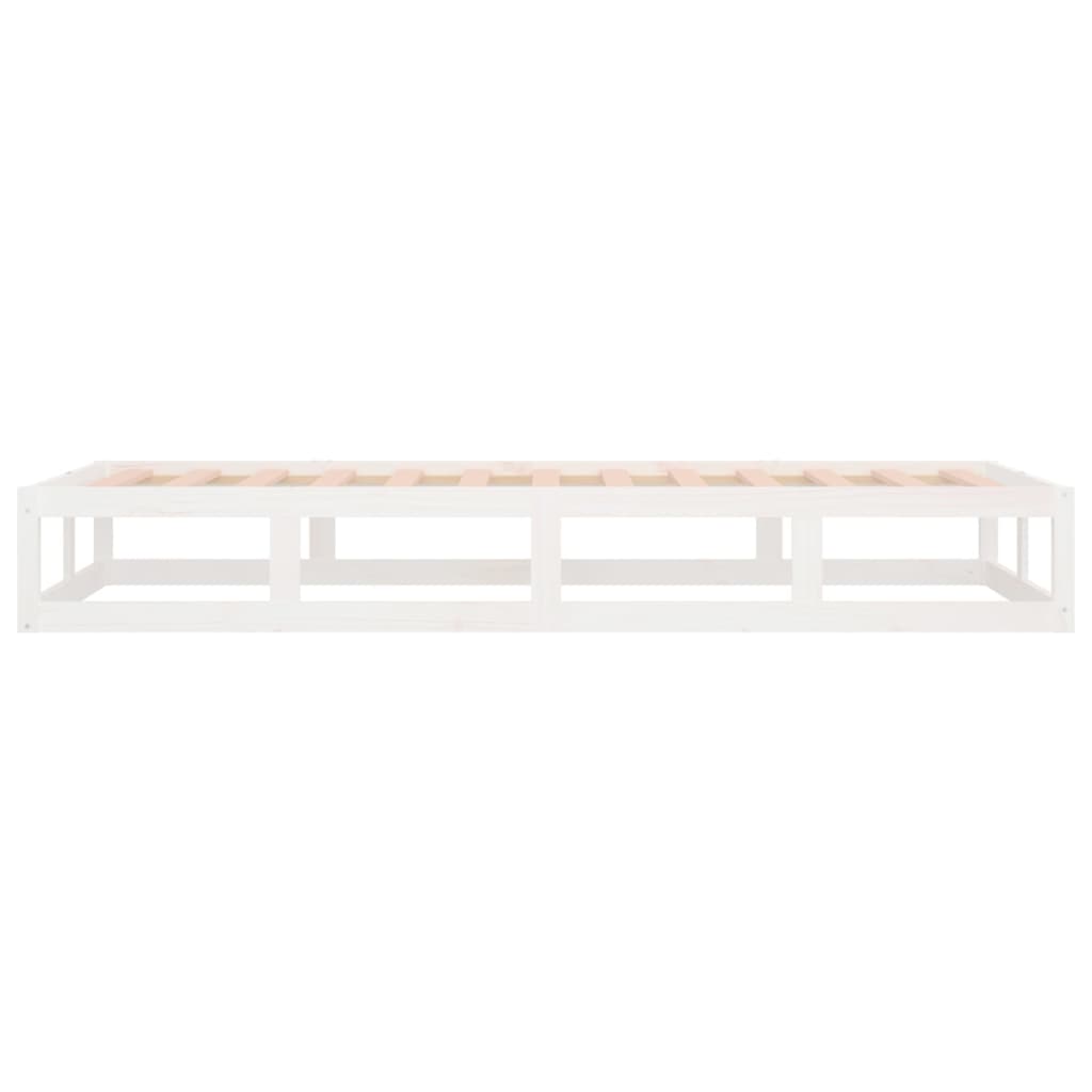 Bedframe Massief Hout 2Ft6 Small Single 75 x 190 cm Wit