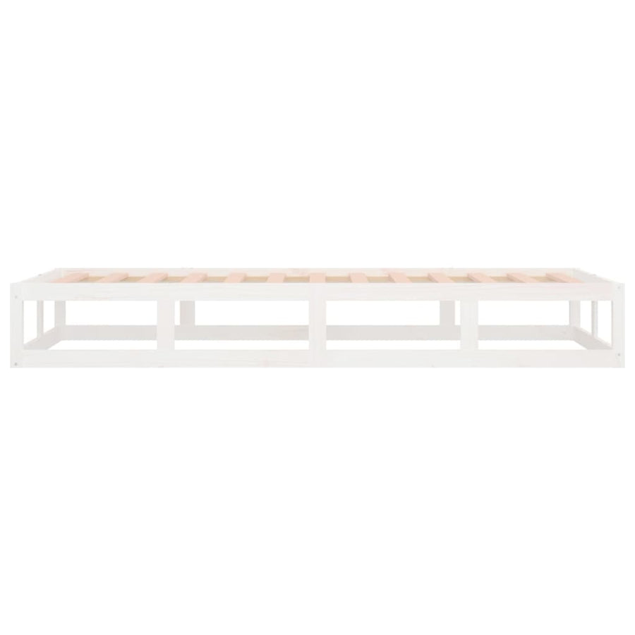 Bedframe Massief Hout 2Ft6 Small Single 75 x 190 cm Wit