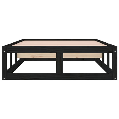 Bedframe Massief Hout 2Ft6 Small Single 75 x 190 cm Zwart