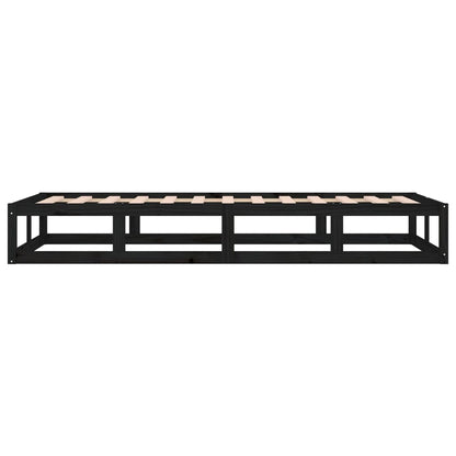 Bedframe Massief Hout 2Ft6 Small Single 75 x 190 cm Zwart