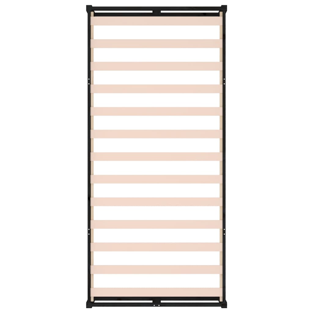 Bedframe Massief Hout 2Ft6 Small Single 75 x 190 cm Zwart