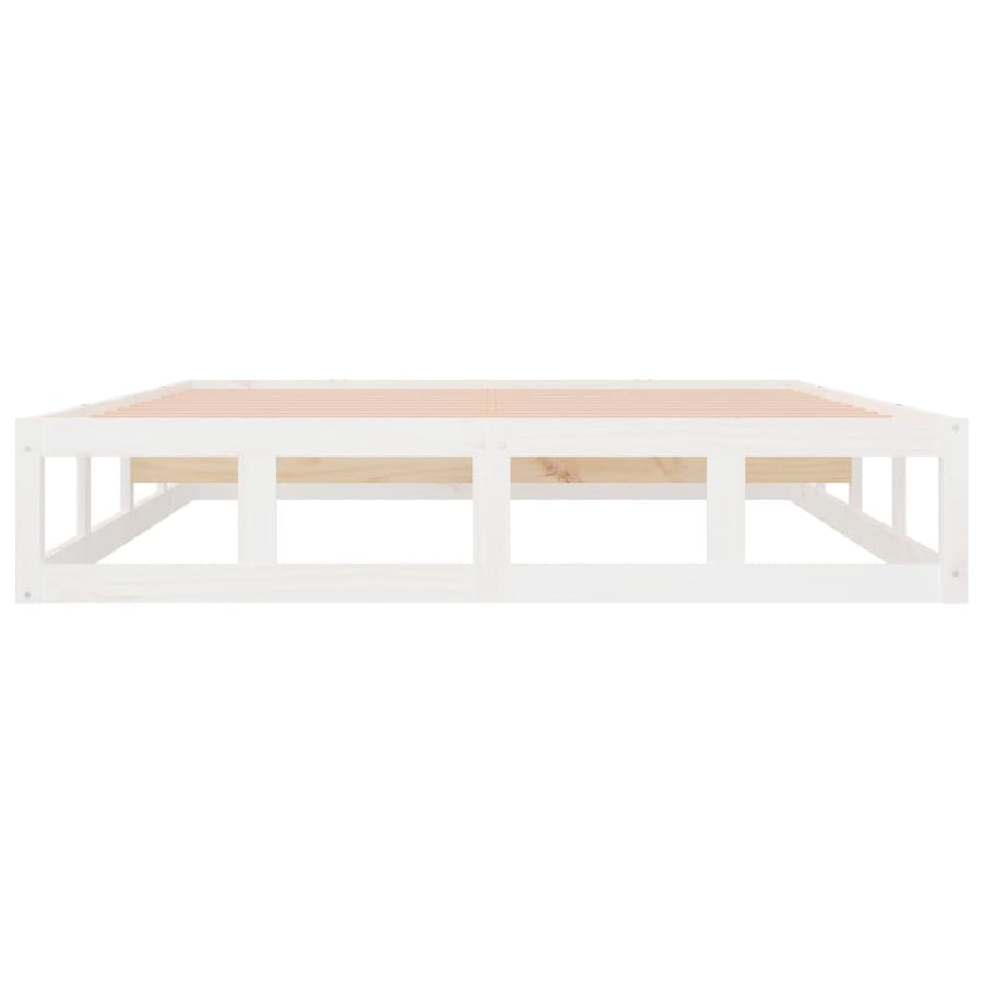 Bedframe Massief Hout 4Ft Small Double 120 x 190 cm Wit