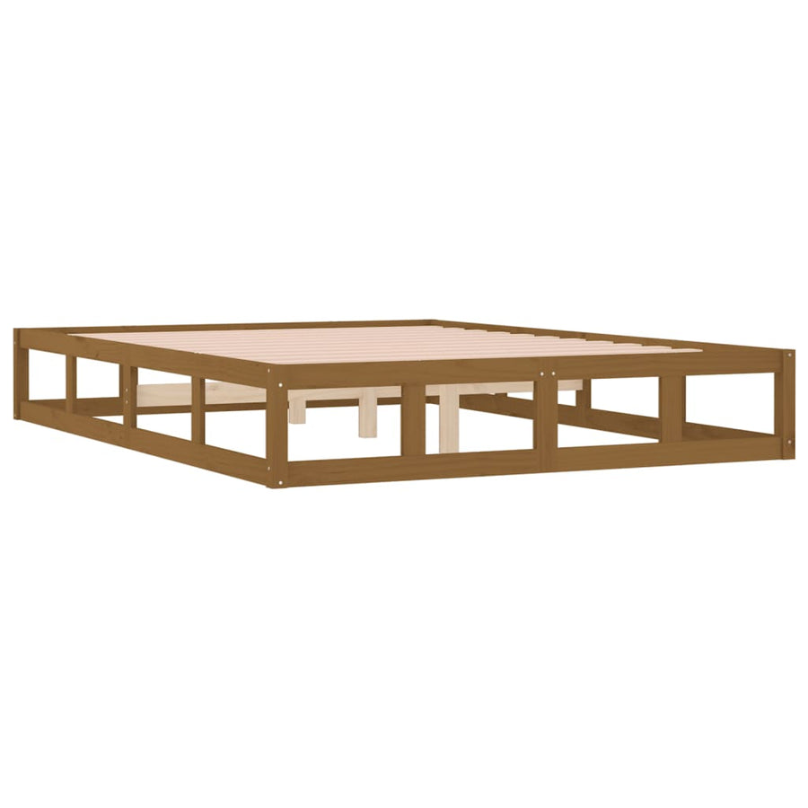 Bedframe Massief Hout 4Ft Small Double 120 x 190 cm Honingbruin
