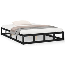 Bedframe Massief Hout 4Ft Small Double 120 x 190 cm Zwart