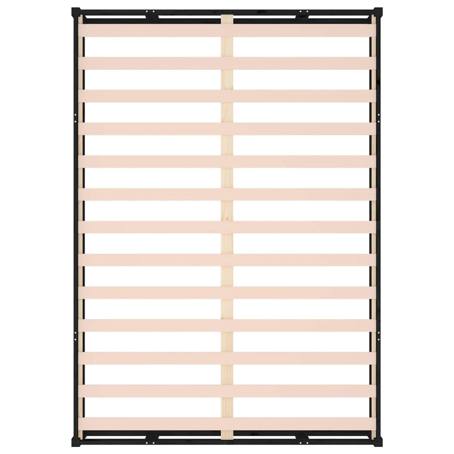 Bedframe Massief Hout 4Ft Small Double 120 x 190 cm Zwart