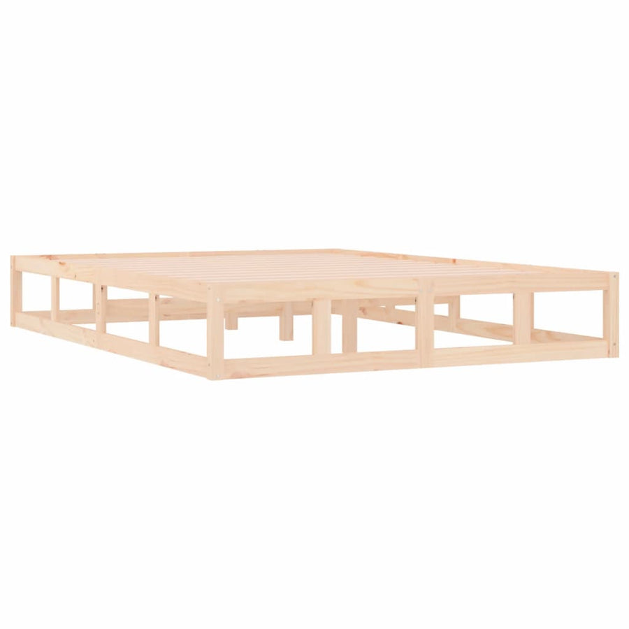 Bedframe Massief Hout 4Ft6 Double 135 x 190 cm Naturel