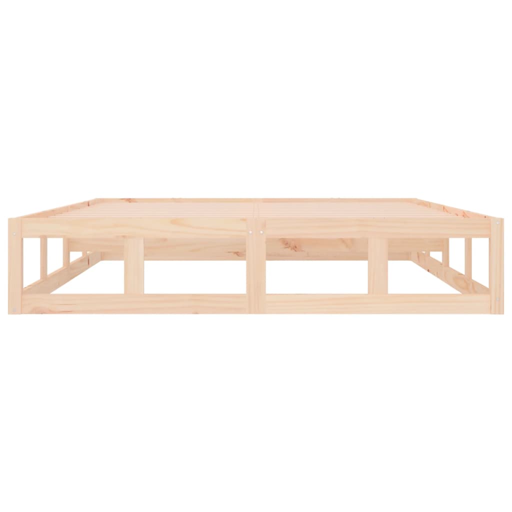 Bedframe Massief Hout 4Ft6 Double 135 x 190 cm Naturel