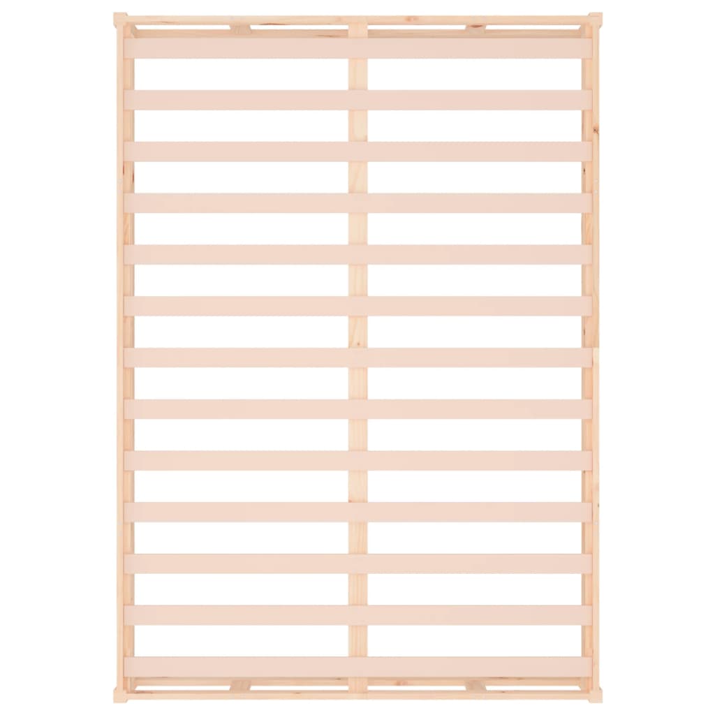 Bedframe Massief Hout 140 x 190 cm Naturel
